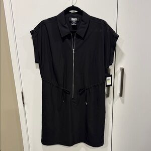 DKNY Black Button Down Women's Shirt